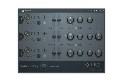 3xOsc synthesizer interface